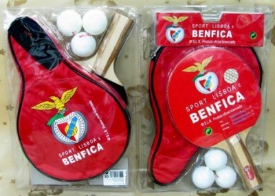 Conjunto de raquete ping pong com bolsa Benfica