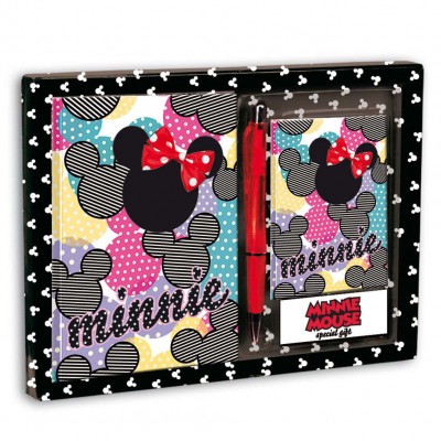 Conjunto diario com caneta e agenda Minnie Disney Fashion