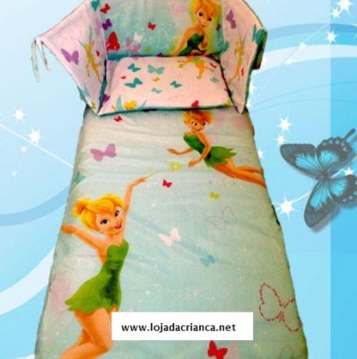Conjunto fada sininho cama de grades