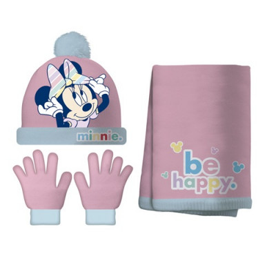 Conjunto Gorro, Cachecol e Luvas Minnie