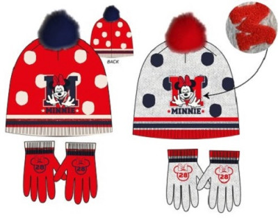 Conjunto Gorro e Luvas Minnie Disney Sortido