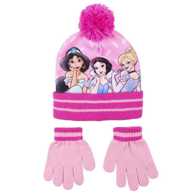 Conjunto Gorro e Luvas Princesas Disney