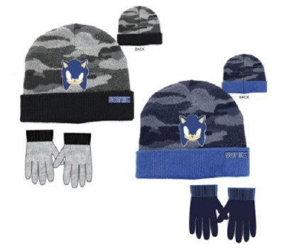 Conjunto Gorro e Luvas Sonic Sortido