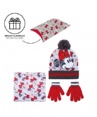 Conjunto Gorro, Gola e Luvas Minnie