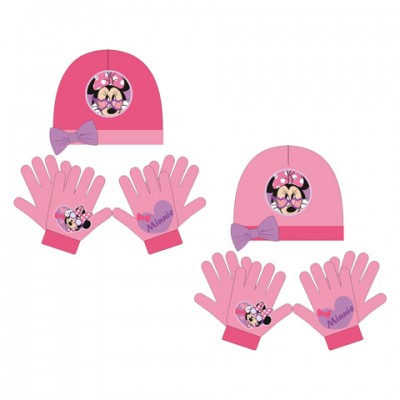 Conjunto gorro + luvas Mágicas Disney Minnie Glasses