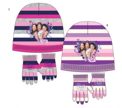 Conjunto Gorro + Luvas Violetta Friends