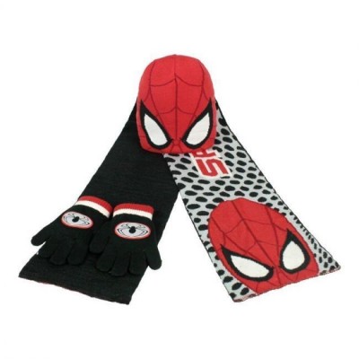 Conjunto inverno 3 pçs gorro+luvas+cachecol Marvel Spiderman