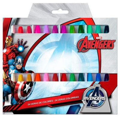 Conjunto lápis Cera Marvel Avengers
