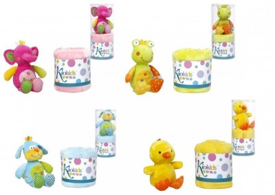 Conjunto manta polar com boneco bebe