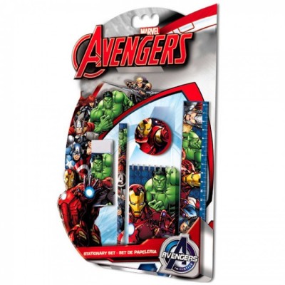 Conjunto Papelaria 5 pçs Marvel Avengers Initiative