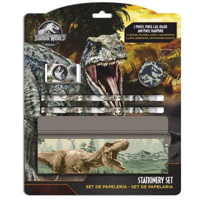 Conjunto Papelaria 5 peças Jurassic World