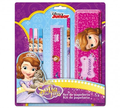 Conjunto Papelaria 6 pçs Disney Princesa Sofia