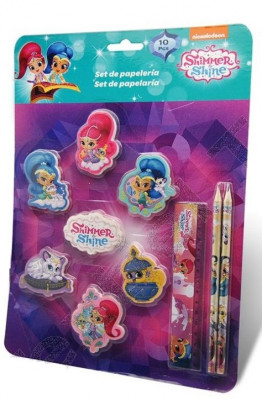 Conjunto Papelaria Shimmer and Shine 10 peças