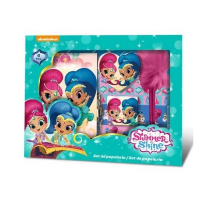 Conjunto Papelaria Shimmer and Shine 6 peças