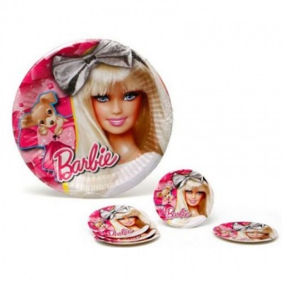 Conjunto Pratos Barbie 23 cm