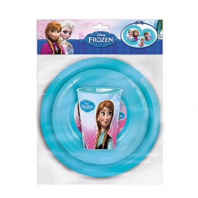 Conjunto pratos + copo Frozen