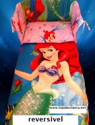 Conjunto princesa ariel cama de grades