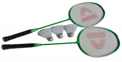 Conjunto Raquetes Badminton Verde