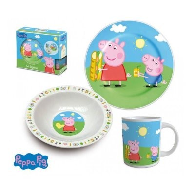 Conjunto refeição Cerâmica Peppa Pig