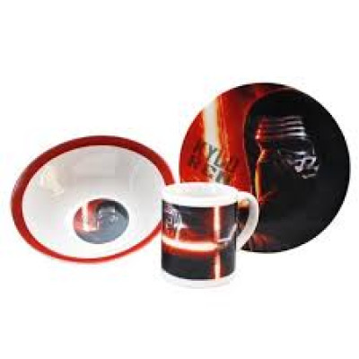 Conjunto Refeição Cerâmica Star Wars Kylo Ren