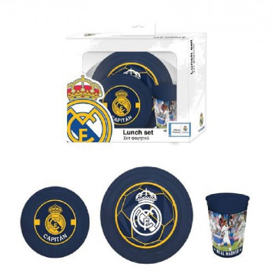 Conjunto refeição melamina Real Madrid