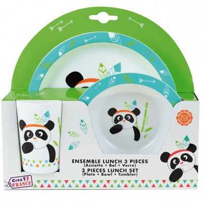 Conjunto Refeição Microondas Panda Índio