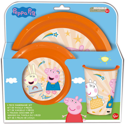 Conjunto Refeição Porquinha Peppa Kindness 3 Peças