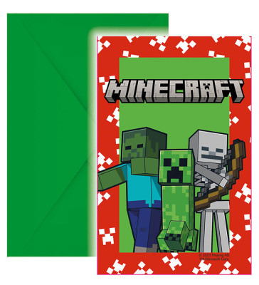 Convites Minecraft - 6 Und