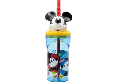 Copo 3D com palhinha Mickey