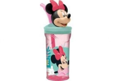 Copo 3D com palhinha Minnie