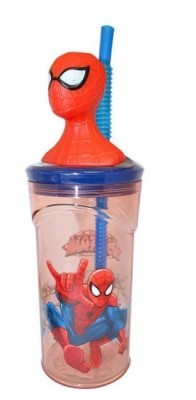 Copo c/palhinha 3D Spiderman