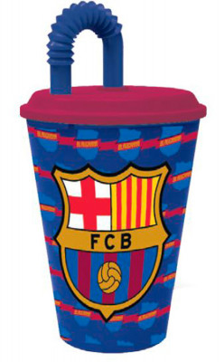 Copo c/ palhinha do FC Barcelona 430ml