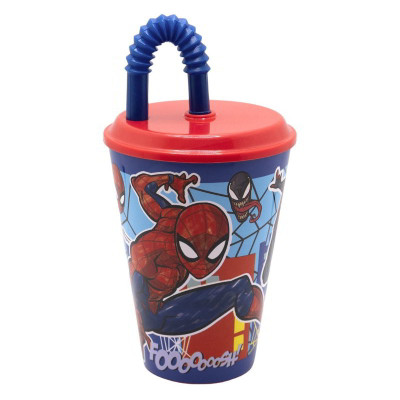 Copo c/ Palhinha Spiderman Mob Rules 430ml