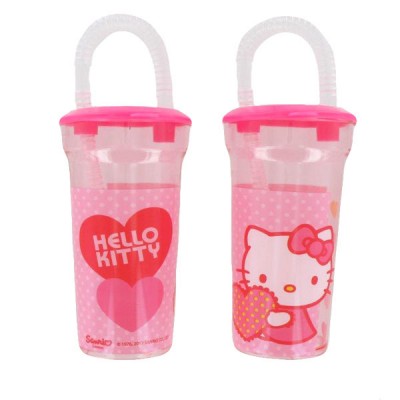 Copo com palha Hello Kitty