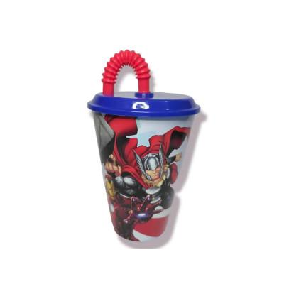 Copo com Palhinha Avengers Marvel 430ml