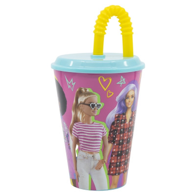 Copo com Palhinha Barbie 430ml