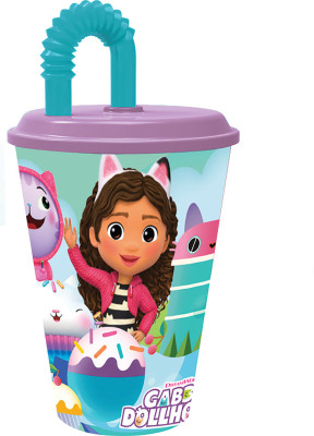 Copo com Palhinha Gabby´s Dollhouse 430ml