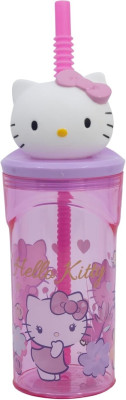 Copo com palhinha Hello Kitty 3D