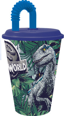 Copo com Palhinha Jurassic World Thent 430ml