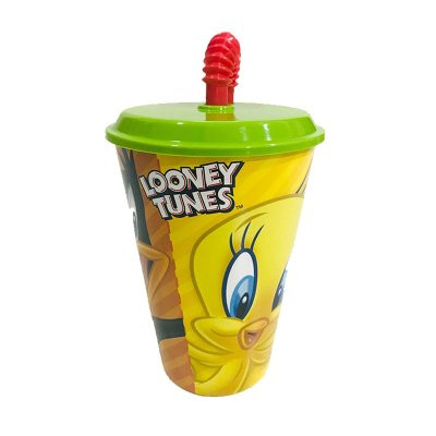 Copo com Palhinha Looney Tunes 430ml