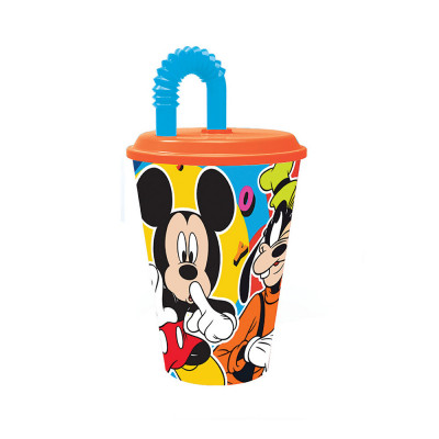 Copo com Palhinha Mickey Disney 430ml