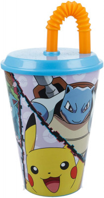 Copo com Palhinha Pokémon 430ml