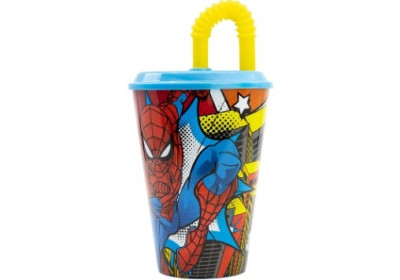 Copo com Palhinha Spiderman Arachnid 430ml