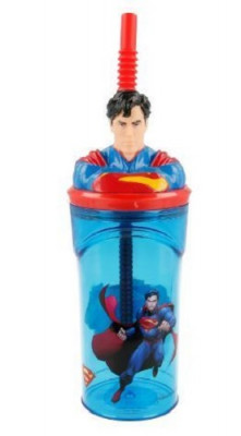 Copo com palhinha Superman 3D