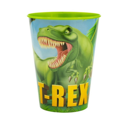 Copo Plástico Dinossauro T-Rex 260ml