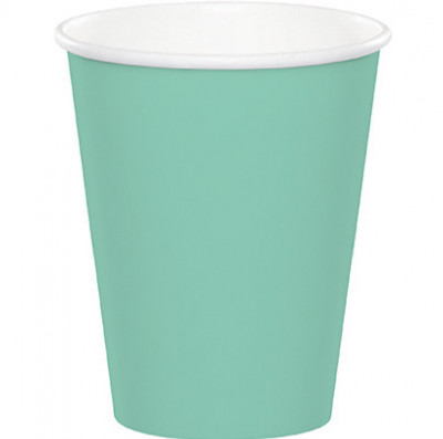 Copos Papel Verde Menta 14 unid