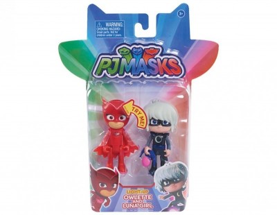 Corujinha e Lunática - Pack de 2 figuras com Luz  8cm PJ Masks