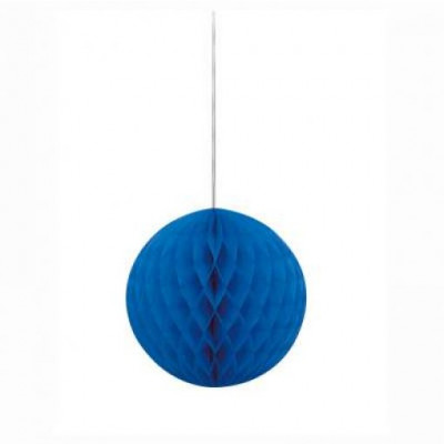 Decoração Bola Papel Azul 20cm