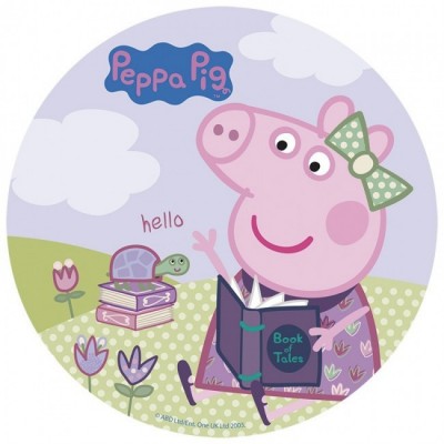 Decoração Bolo Obreia de Aniversário Porquinha Peppa - Hello