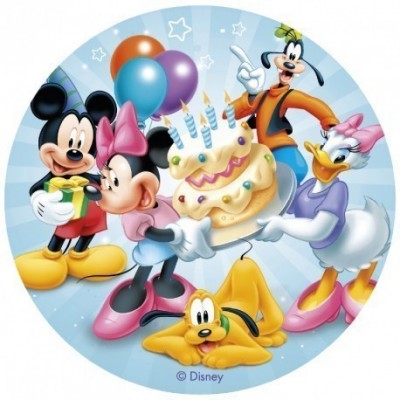 Decoração de bolo Aniversário Mickey Mouse & Amigos